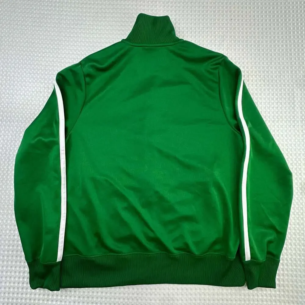 Nike Vintage Green White Piping Full Zip Track Jacket Sportswear Size Large